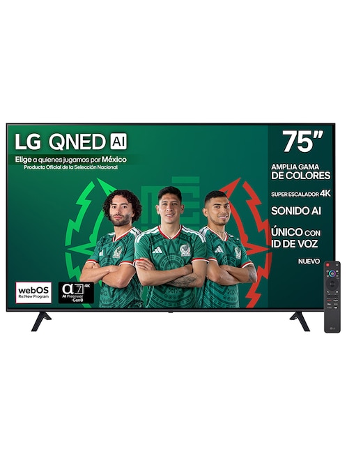 LG Pantalla Smart TV LG QNED de 75 pulgadas 4K 75QNED73ASC con AI webOs