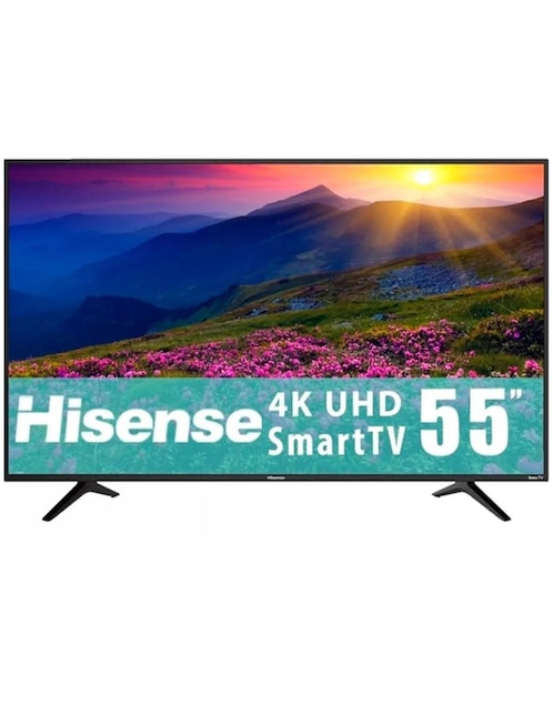 Pantalla Smart TV Hisense LED de 55 pulgadas 4K/UHD 55R6E con Roku TV