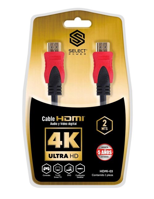 Cable HDMI 4K Select Sound a HDMI de 2 m
