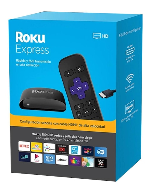 TV Box Roku Express HD Reproductor de Streaming HDMI Wi-Fi 3930