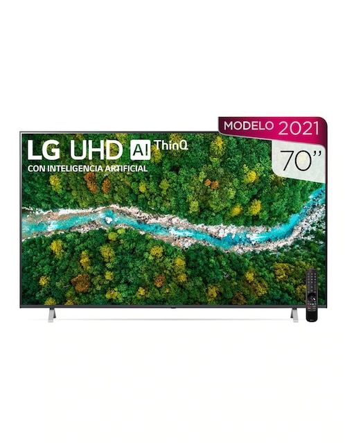 Pantalla LG Led UHD Smart TV de 70 pulgadas AI ThinQ 4K 70UP7750PSB