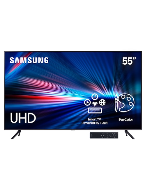 Pantalla Samsung Crystal UHD smart TV de 55 pulgadas 4 k UN55AU7000FXZX con Tizen