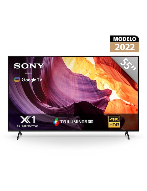 Pantalla Sony LCD smart TV de 55 pulgadas Dolby Atmos/HDR Dolby Vision  KD-55X80K con Google TV