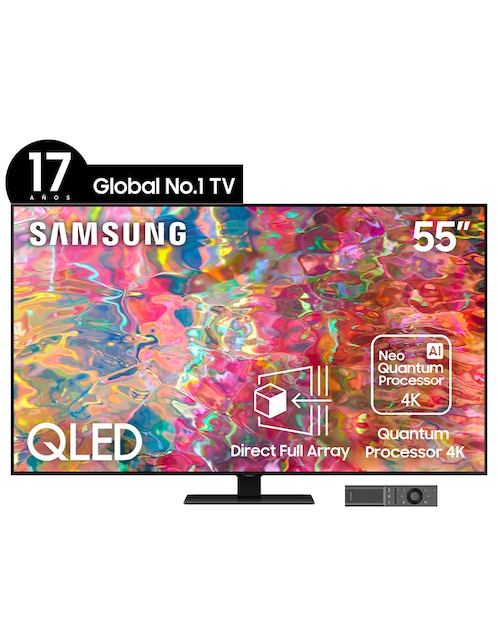 Pantalla Samsung QLED smart TV de 55 pulgadas 4K/UHD QN55Q80BAFXZX