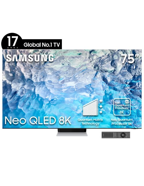 Pantalla Samsung Neo QLED smart TV de 75 pulgadas 8 k QN75QN900BFXZX con Tizen