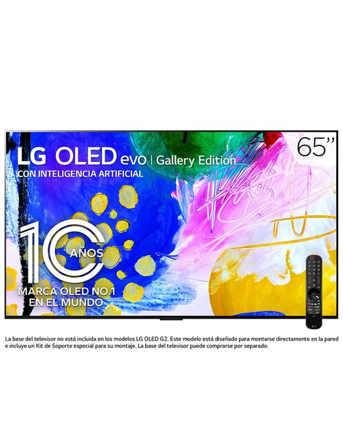Pantalla LG OLED Smart TV de 65 pulgadas 4k/Dolby Atmos OLED65G2PSA con WebOS