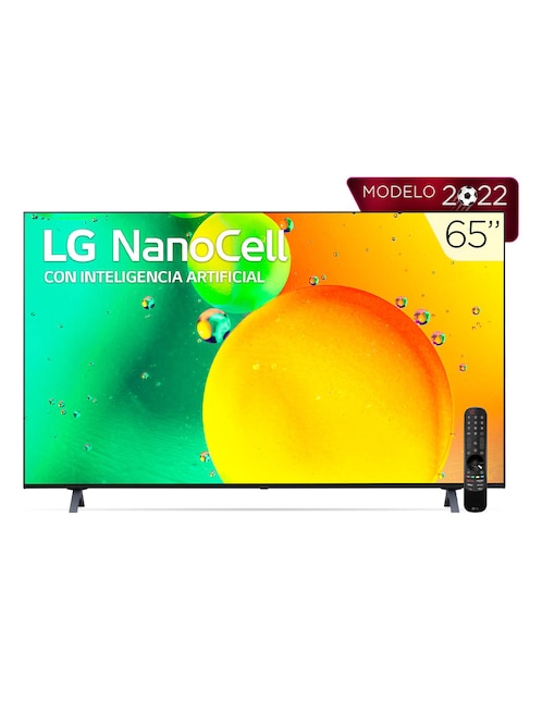 Pantalla Smart TV LG NanoCell de 65 pulgadas 4K/UHD 65NANO75SQA con WebOS