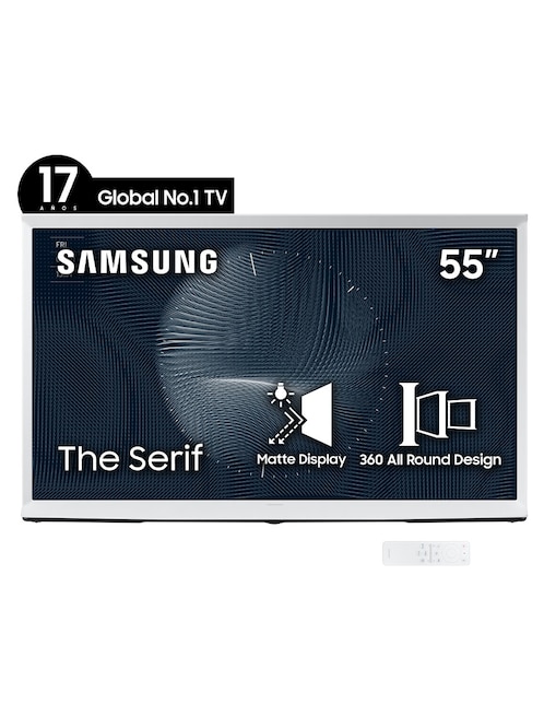 Pantalla Samsung Crystal UHD The Serif smart TV de 55 pulgadas 4K/UHD QN55LS01BAFXZX