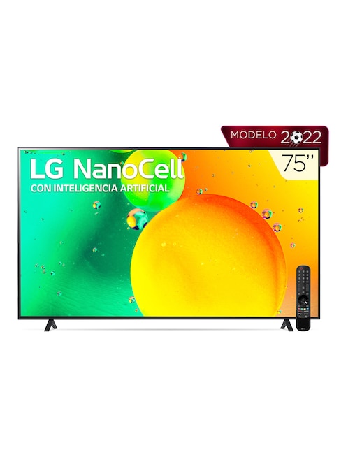 Pantalla LG NanoCell SMART TV de 75 pulgadas 4K 75NANO75SQA con WebOS
