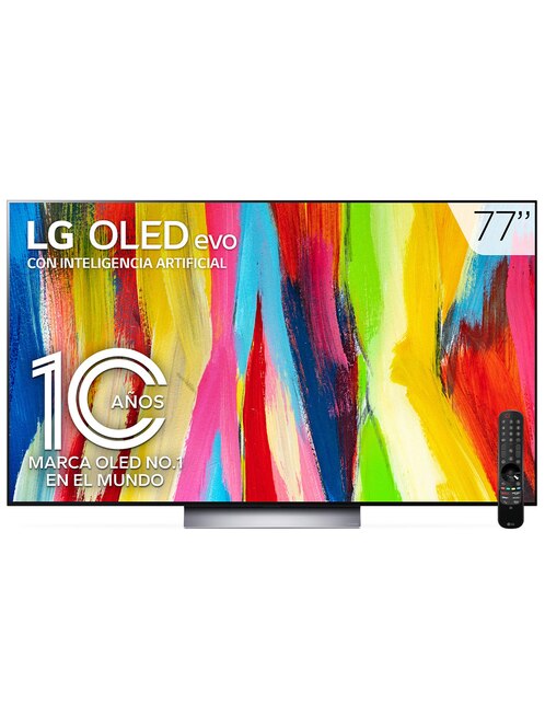 Pantalla LG OLED SMART TV de 77 pulgadas 4K/Dolby Atmos OLED77C2PSA con WebOS
