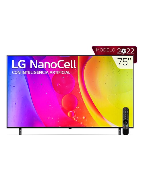 Pantalla LG NanoCell SMART TV de 75 pulgadas 4K 75NANO80SQA con WebOS
