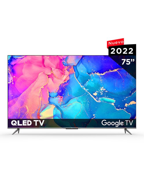 Pantalla TCL QLED smart TV de 75 pulgadas 4K 75T554 con Google TV