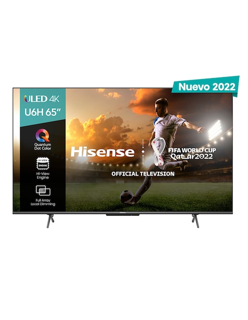 Pantalla Hisense ULED Smart TV de 65 Pulgadas QHD 65U6H con Google TV