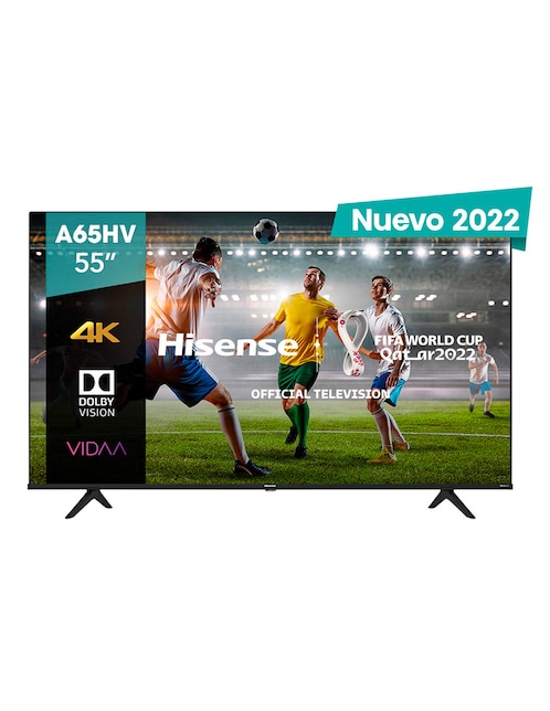 Pantalla Hisense Led Smart TV de 55 pulgadas 4K/Ultra HD 55a65hv con Vidaa