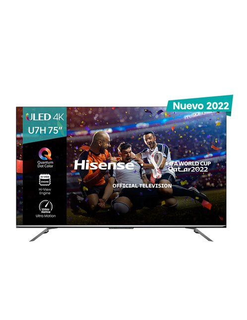 Pantalla Smart TV Hisense ULED de 75 pulgadas 4K/UHD 75U7h con Google TV