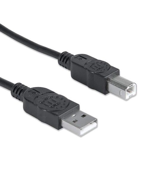 Cable USB B Manhattan a tipo USB A de 5 m