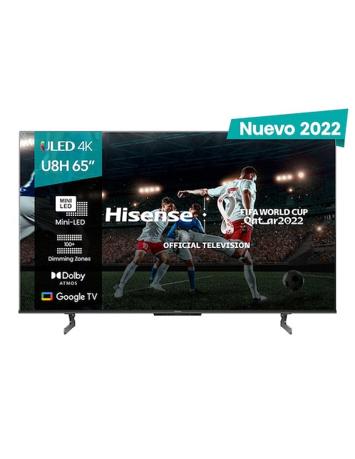 Pantalla Hisense Mini LED smart TV de 65 pulgadas 4K 65U8H con Google TV