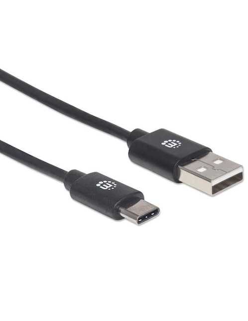 Manhattan Cavo A Spirale USB-C A Micro USB, 1 Metro, Nero - Antigroviglio, Connettori Angolati A 90°