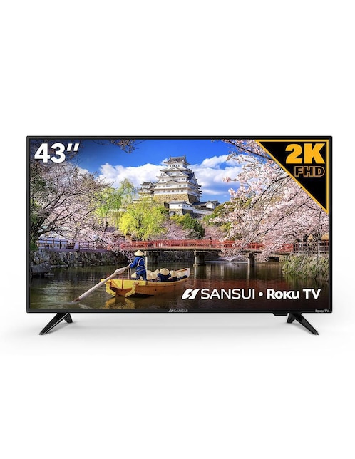 Pantalla Smart TV Sansui LED de 43 pulgadas HD SMX43D6FR con Roku TV