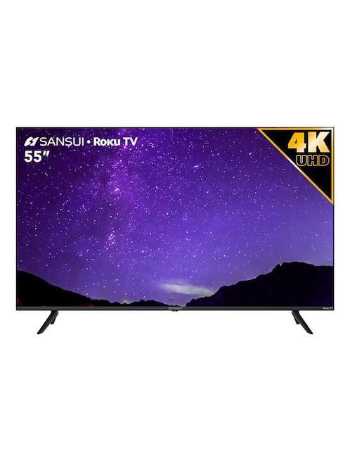 Pantalla Smart TV Sansui LED de 55 pulgadas 4K/UHD SMX55P7UR con Roku TV