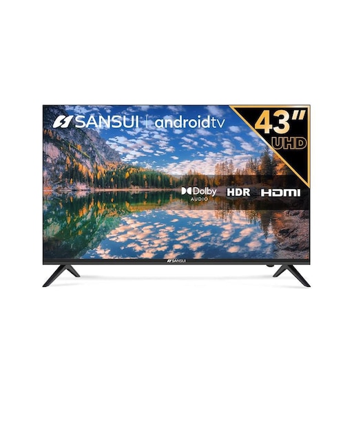 Pantalla Sansui LCD Smart TV de 43 Pulgadas 4K/UHD SMX43T1UA con Android TV