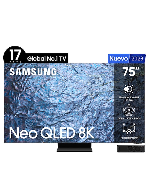 Pantalla Samsung Neo QLED smart TV de 75 pulgadas 8K QN75QN900CFXZX