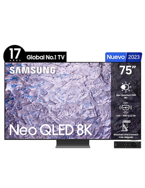 Pantalla Samsung Neo QLED smart TV de 75 pulgadas 8K QN75QN800CFXZX