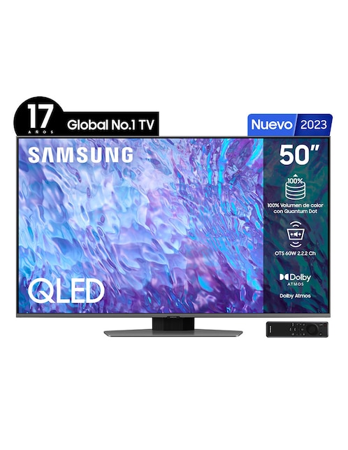 Pantalla Samsung QLED smart TV de 50 pulgadas 4 K  QN50Q80CAFXZX