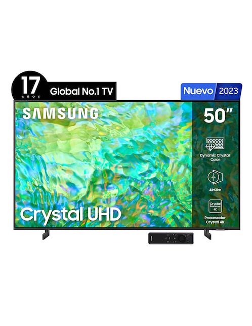 Pantalla Smart TV Samsung LED de 50 pulgadas 4K/UHD Un50cu8000fxzx con Tizen