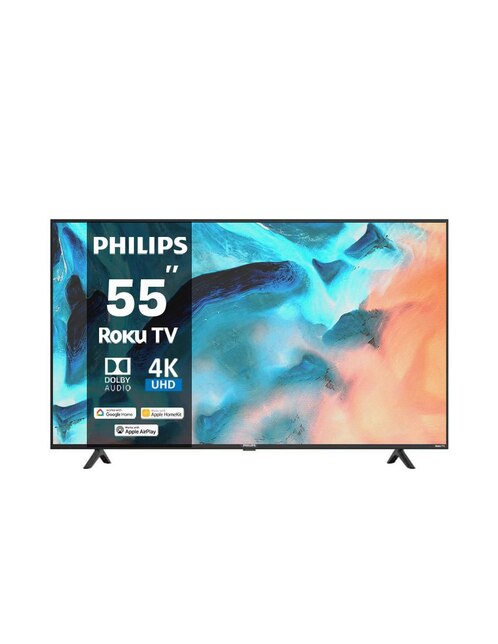 Pantalla Smart TV Philips LED de 55 pulgadas 4K/UHD 55PFL5756/F7 con Roku TV