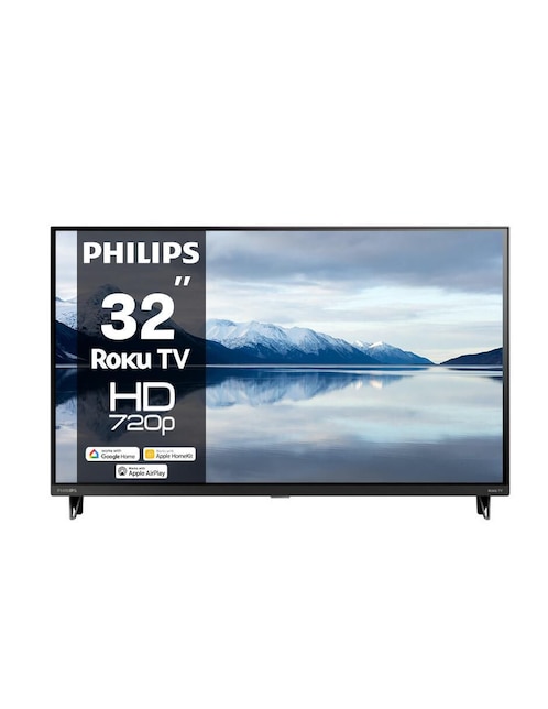 Pantalla Philips LED Smart TV de 32 Pulgadas HD 32PFL6452/F7 con Roku TV