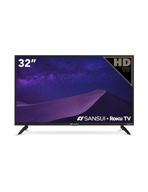 Pantalla Smart TV Sansui LCD de 32 pulgadas HD SMX32D7HR con Roku TV