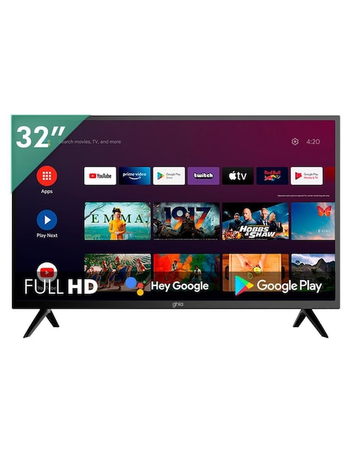 Pantalla Smart TV Ghia LED de 32 pulgadas Full HD G32ATV22 con Android TV