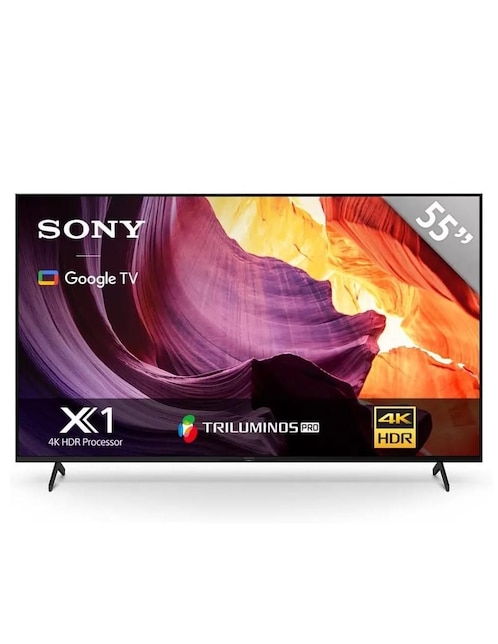 Pantalla Smart TV Sony LCD de 55 pulgadas 4K UHD KD55X80CK con Google TV