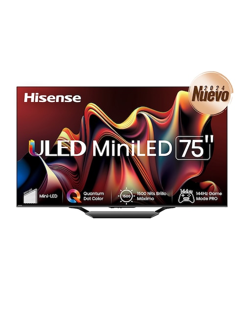 Pantalla Hisense Mini LED de 75 pulgadas 4K 75U7N con Google TV