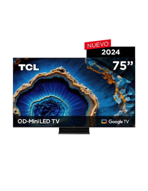 Pantalla smart TV TCL Mini LED de 75 pulgadas 4K UHD 75QM741G con Google TV