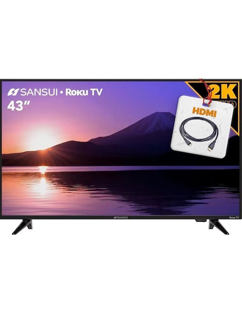 Pantalla Smart TV Sansui LED de 43 pulgadas Full HD SMX43P+HDMI con Roku TV