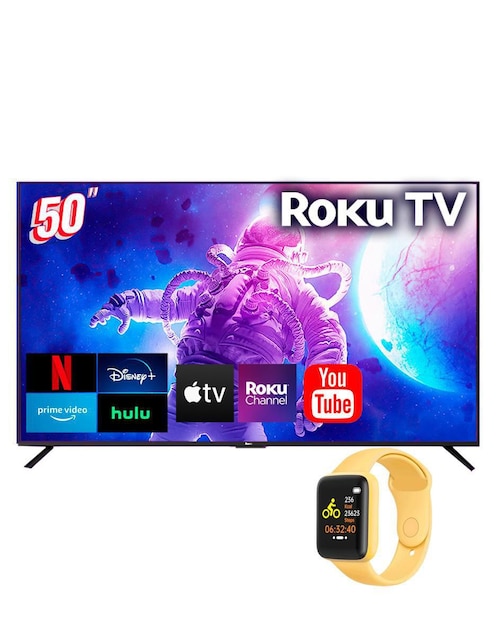 Pantalla Smart TV Roku LED de 50 pulgadas 4 k 50r4a5r con Roku TV