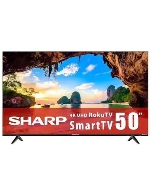 Pantalla Smart TV Sharp LED de 50 pulgadas 4K UHD 4TC50DL7UR con Roku TV