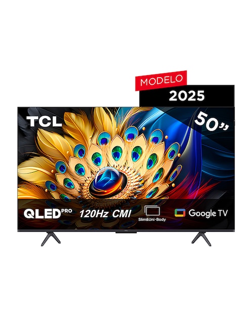 Pantalla Smart TV TCL QLED de 50 pulgadas 4K/UHD 50Q651G con Google TV