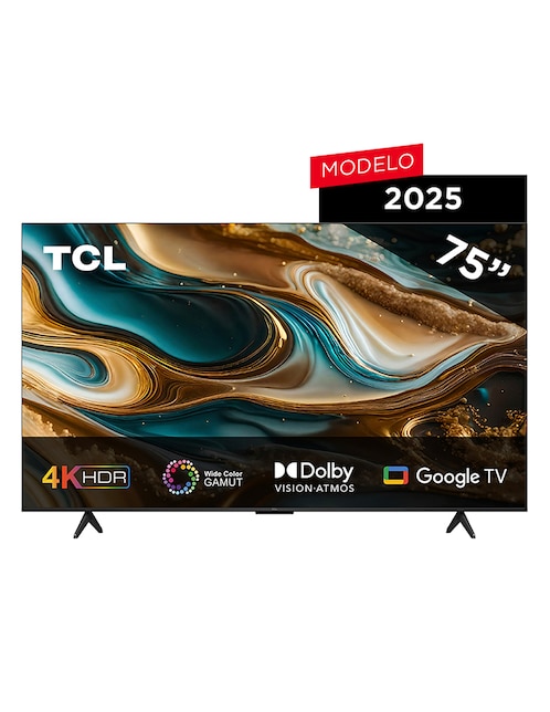 Pantalla Smart TV TCL LED de 75 pulgadas 
4K/UHD 75S551G con Google TV