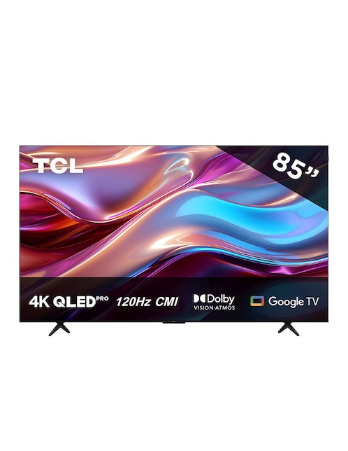 Pantalla Smart TV TCL QLED de 85 pulGadas 4K UHD 85Q551G con Google TV