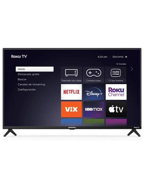 Pantalla Daewoo LED de 55 pulgadas 4K UHD DAW55URF con Roku TV