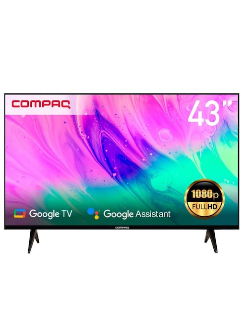 Pantalla Smart TV Compaq LED de 43 pulgadas Full HD qlg43efhd con Google TV