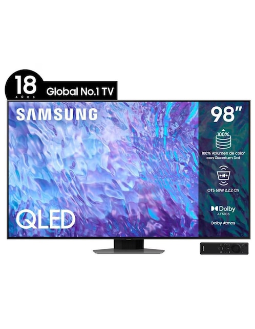 Pantalla Smart TV Samsung QLED de 98 pulgadas 4k qn98q80caf con Tizen