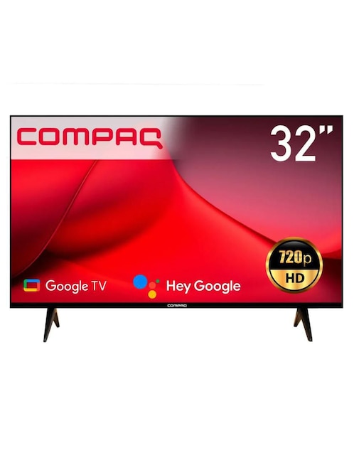 Pantalla Smart TV Compaq LED de 32 pulgadas HD QLG32EHD con Google TV