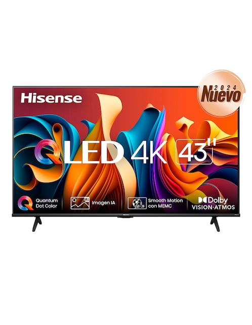 Pantalla Smart TV Hisense QLED de 43 pulgadas 4K UHD 43QD6N con Google TV