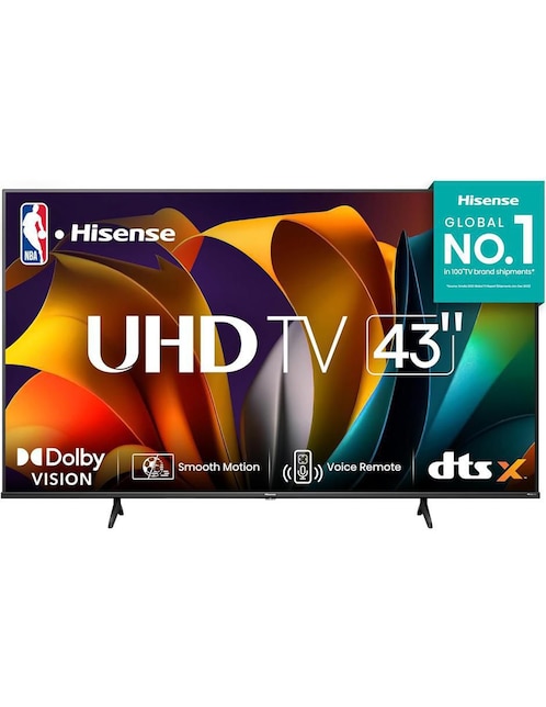 Pantalla Smart TV Hisense LED de 43 pulgadas 4K UHD 43A6N con Google TV