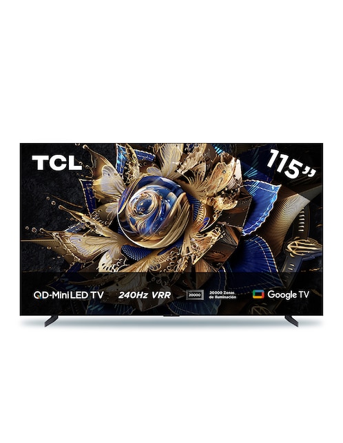 Pantalla Smart TV TCL QD- Mini LED de 115 pulgadas 4K UHD 115QM891G con Google TV