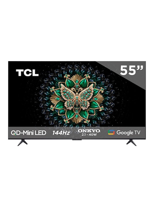 Pantalla Smart TV Tcl QD- mini LED de 55 pulgadas 4K/UHD 55QM6K con Google TV